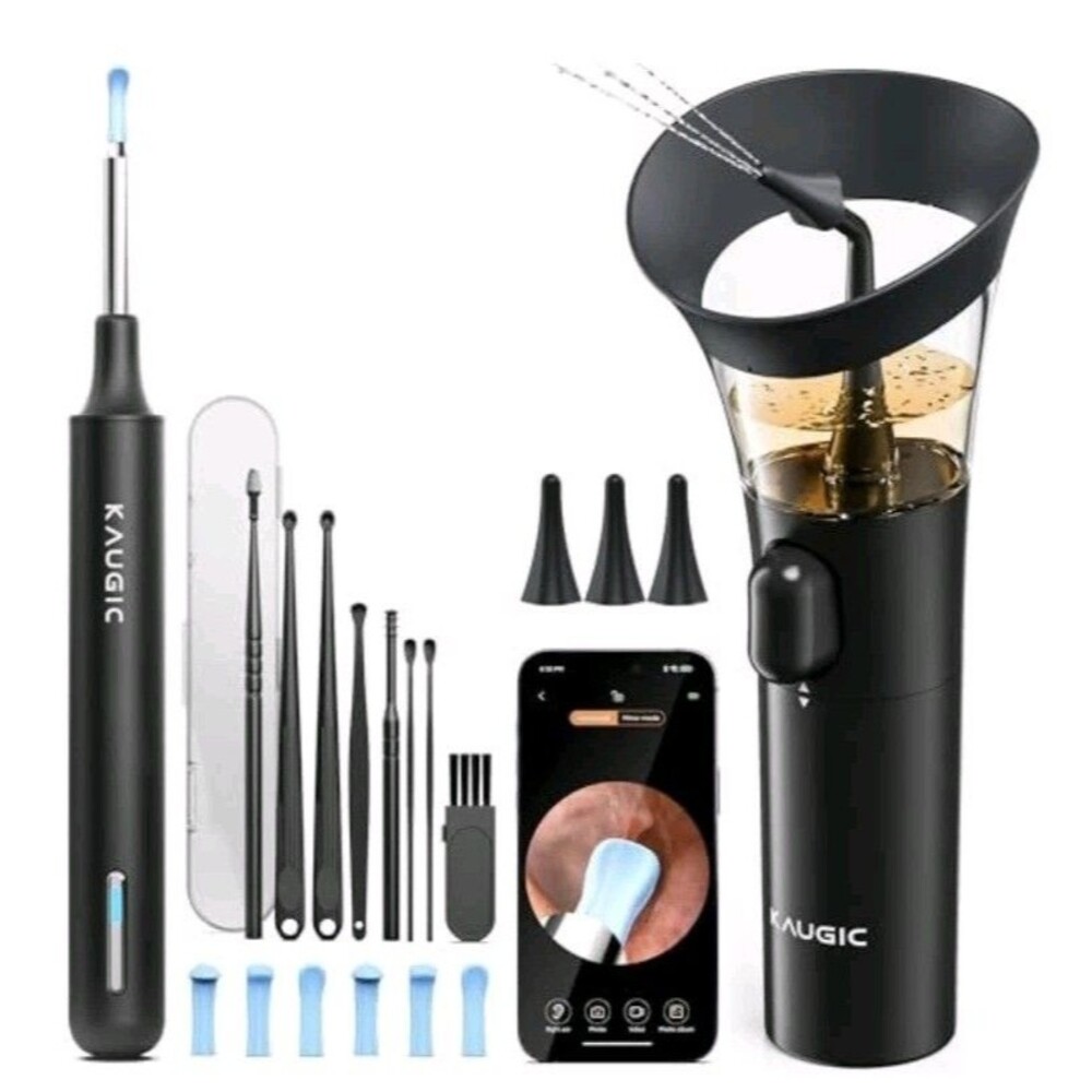 KAUGIC Ear Wax Removal Kit with Camera – Ear Cleaner Tool